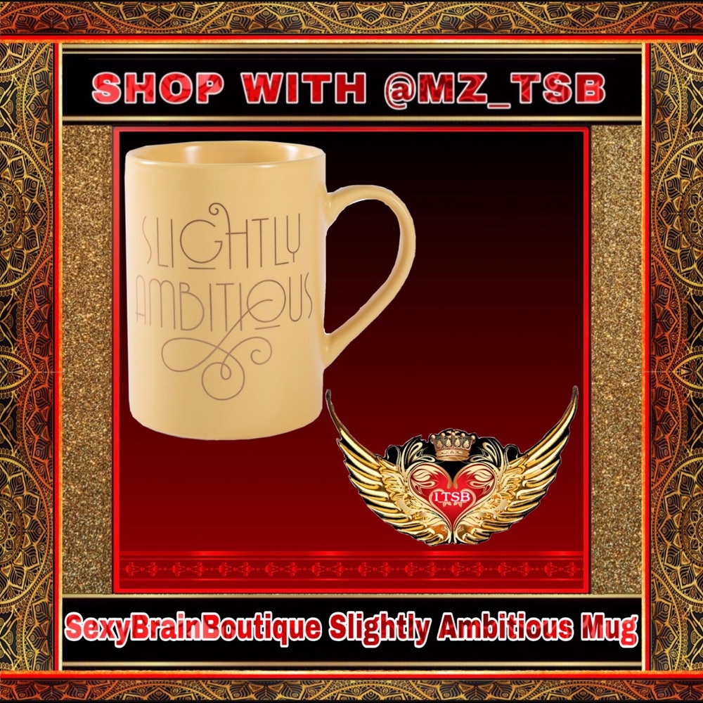 SEXYBRAINBOUTIQUE SLIGHTLY AMBITIOUS MUG / SMART MUGS / NEW 🆕😍🆕